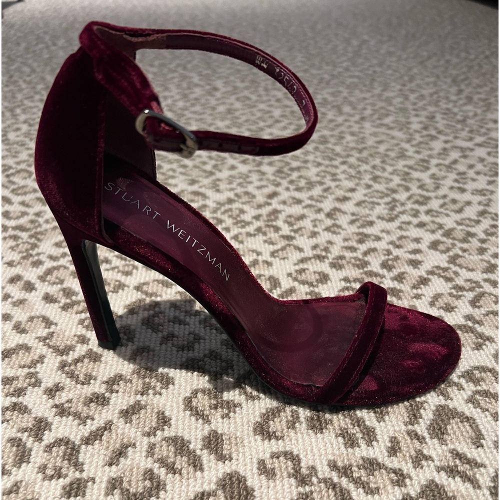 Stuart Weitzman velvet sandals